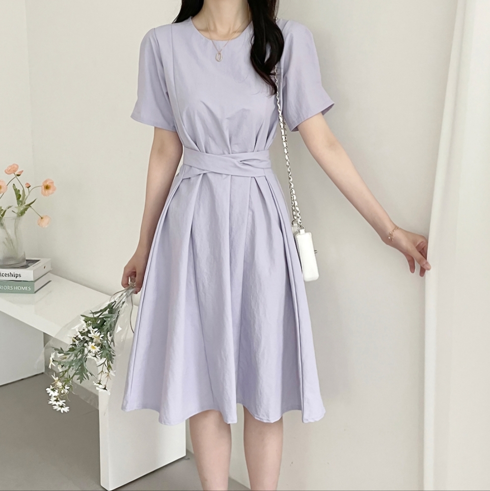 Korean Lavender Purple Summer Dress | Cooling and Comfortable Purple Dress